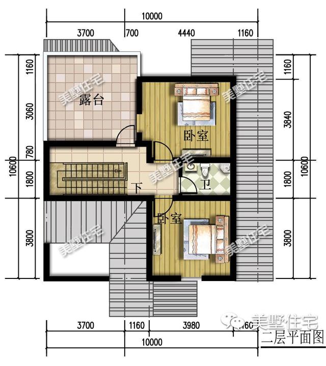一層小別墅自建房屋，這棟一層帶大院閣樓地下室，造價12萬！