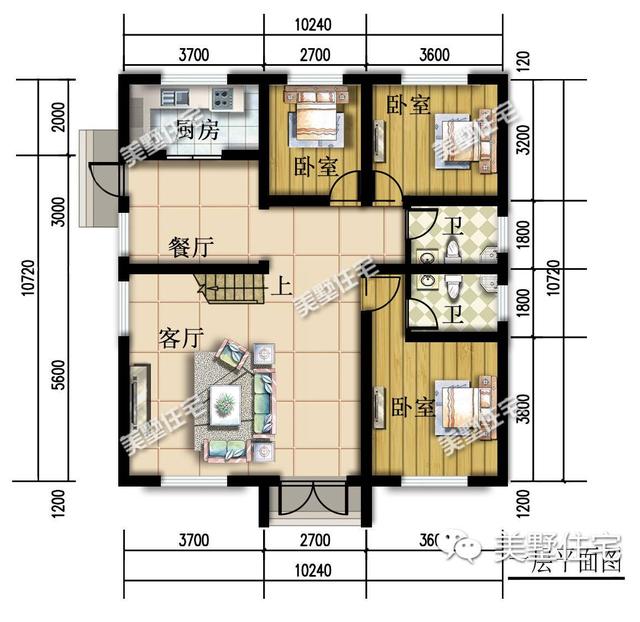 一層小別墅自建房屋，這棟一層帶大院閣樓地下室，造價12萬！
