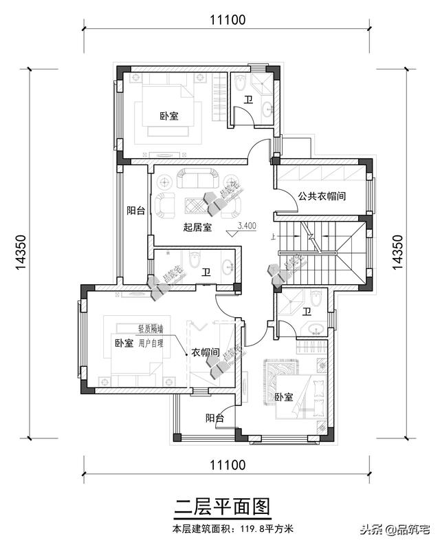 三層中式田園風(fēng)別墅設(shè)計(jì)圖，送給父母養(yǎng)老，也安放我們的鄉(xiāng)愁