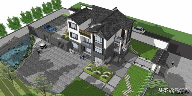 三層中式田園風(fēng)別墅設(shè)計(jì)圖，送給父母養(yǎng)老，也安放我們的鄉(xiāng)愁