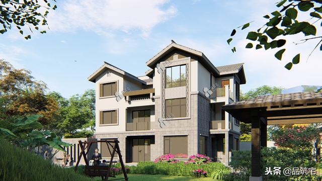 三層中式田園風(fēng)別墅設(shè)計(jì)圖，送給父母養(yǎng)老，也安放我們的鄉(xiāng)愁