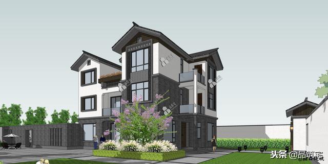 三層中式田園風(fēng)別墅設(shè)計(jì)圖，送給父母養(yǎng)老，也安放我們的鄉(xiāng)愁