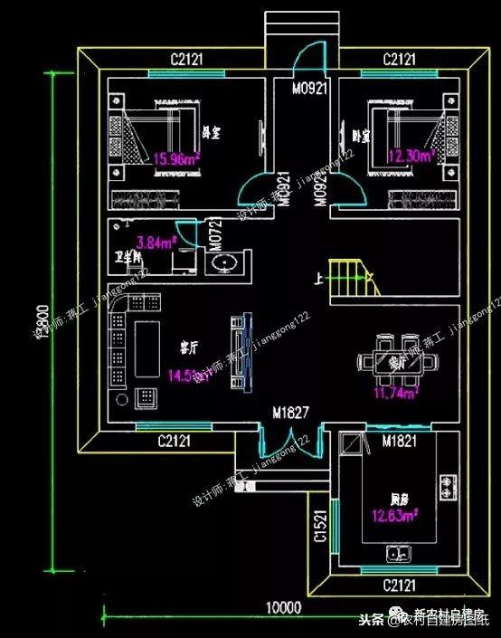 6款小別墅設(shè)計(jì)圖，一二三層都有，面寬10米以下，功能齊全樣式大氣