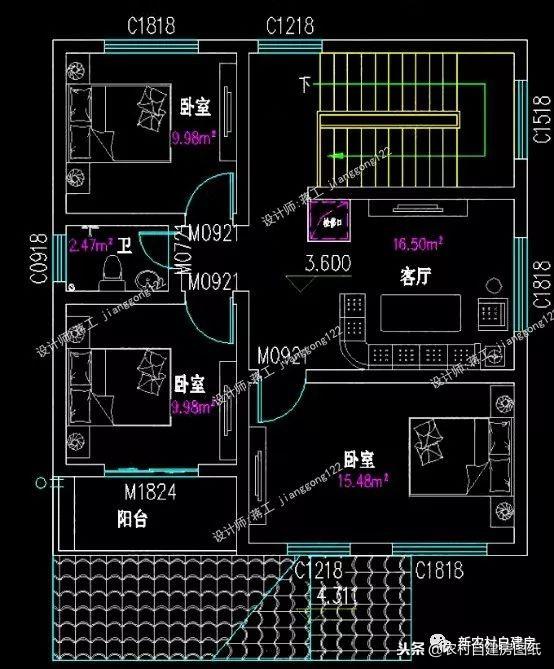 6款小別墅設(shè)計(jì)圖，一二三層都有，面寬10米以下，功能齊全樣式大氣