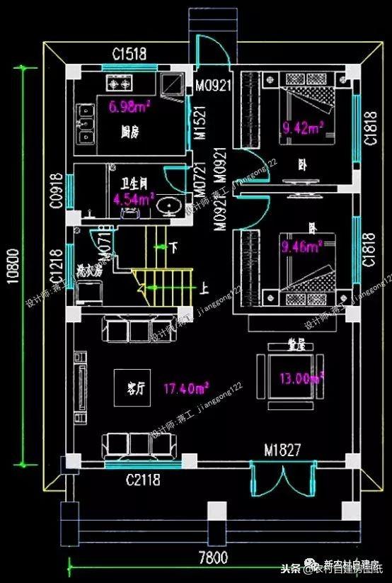 6款小別墅設(shè)計(jì)圖，一二三層都有，面寬10米以下，功能齊全樣式大氣