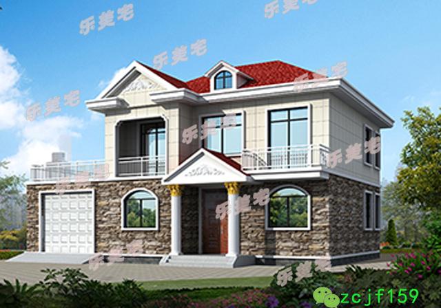 二層帶車庫小別墅設計施工圖，外觀靚麗，富有現(xiàn)代氣息，格局經(jīng)典