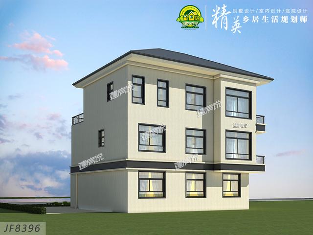 推薦給您一款現代別墅設計圖，農村人都住別墅了，我們還在為買房發(fā)愁