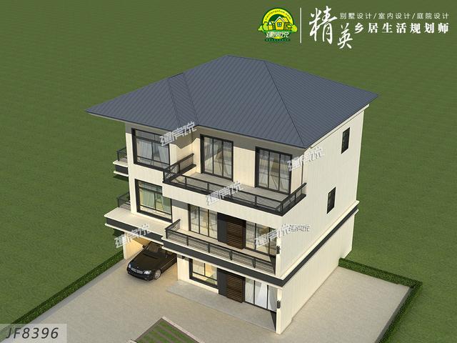 推薦給您一款現代別墅設計圖，農村人都住別墅了，我們還在為買房發(fā)愁