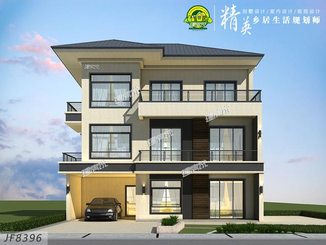 推薦給您一款現代別墅設計圖，農村人都住別墅了，我們還在為買房發(fā)愁