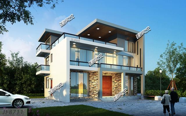 設(shè)計(jì)感十足的現(xiàn)代風(fēng)別墅設(shè)計(jì)圖，年輕人建房選擇，為自己兒女收藏了