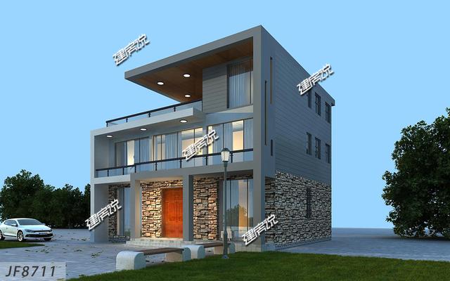 設(shè)計(jì)感十足的現(xiàn)代風(fēng)別墅設(shè)計(jì)圖，年輕人建房選擇，為自己兒女收藏了