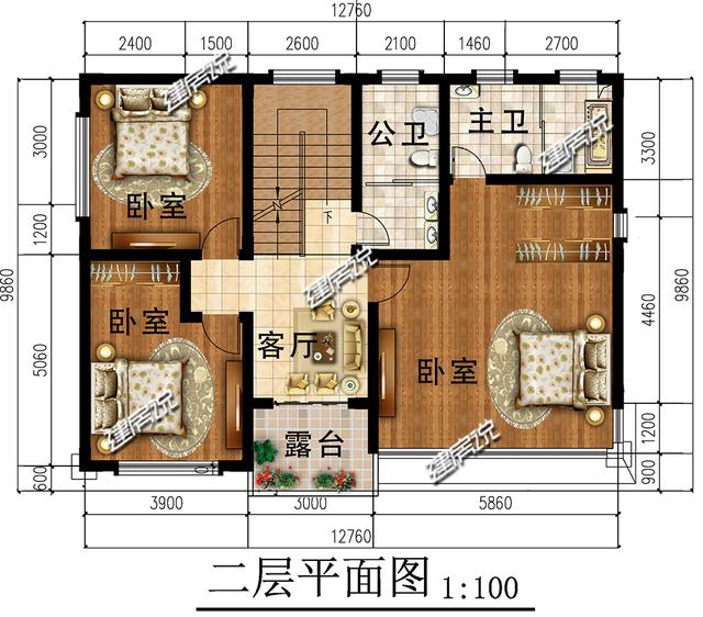 三層豪華歐式別墅設計圖，帶挑空客廳、車庫和夾層，好設計值得收藏！