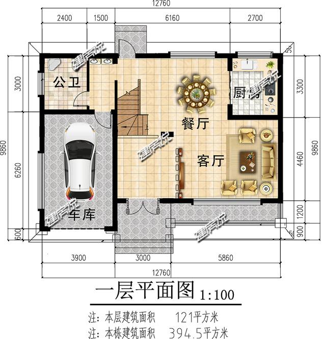 三層豪華歐式別墅設計圖，帶挑空客廳、車庫和夾層，好設計值得收藏！