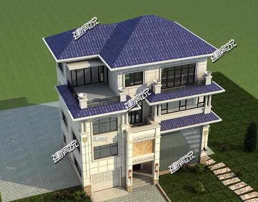 三層豪華歐式別墅設計圖，帶挑空客廳、車庫和夾層，好設計值得收藏！