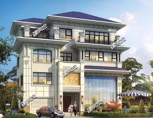 三層豪華歐式別墅設計圖，帶挑空客廳、車庫和夾層，好設計值得收藏！