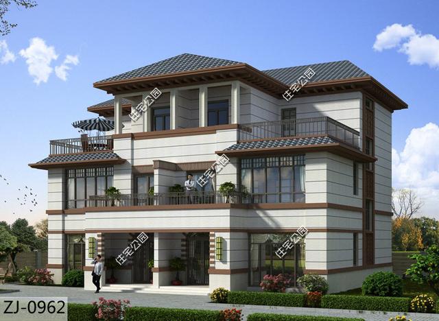 雙拼別墅設(shè)計圖，農(nóng)村兩兄弟蓋房既省錢又霸氣