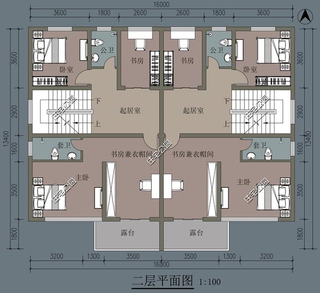 雙拼別墅設(shè)計圖，農(nóng)村兩兄弟蓋房既省錢又霸氣