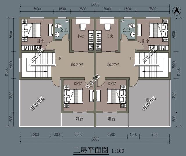 雙拼別墅設(shè)計圖，農(nóng)村兩兄弟蓋房既省錢又霸氣