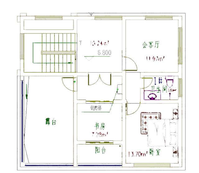 三層帶露臺(tái)別墅設(shè)計(jì)圖，1帶車庫(kù)層2外觀清新！