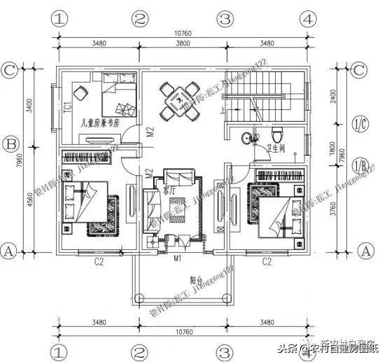 10套適合南北方農(nóng)村的二層別墅設(shè)計(jì)圖，各有所長(zhǎng)，精美舒適，歡迎選購(gòu)