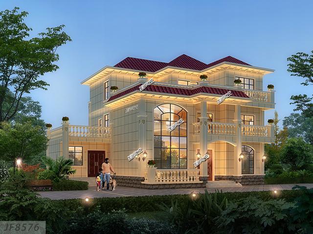 三層豪華歐式別墅設(shè)計(jì)圖，華麗麗的豪宅既視感，酷到?jīng)]朋友