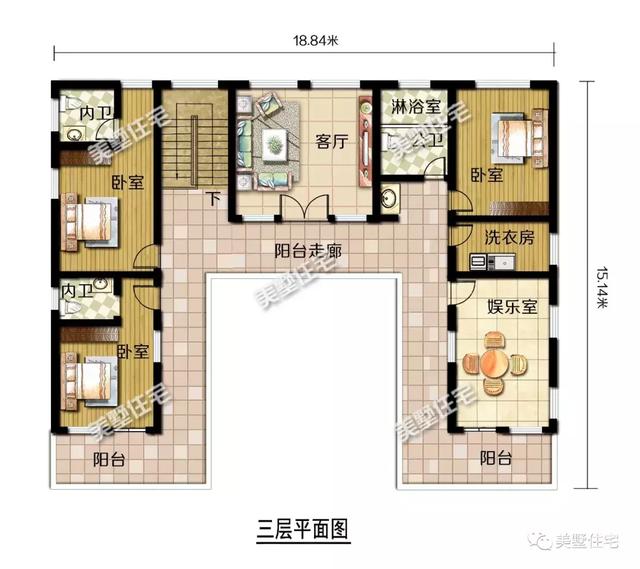 典雅中式別墅設(shè)計(jì)圖，上有露臺(tái)，下有庭院，這才是中國最美的房子！