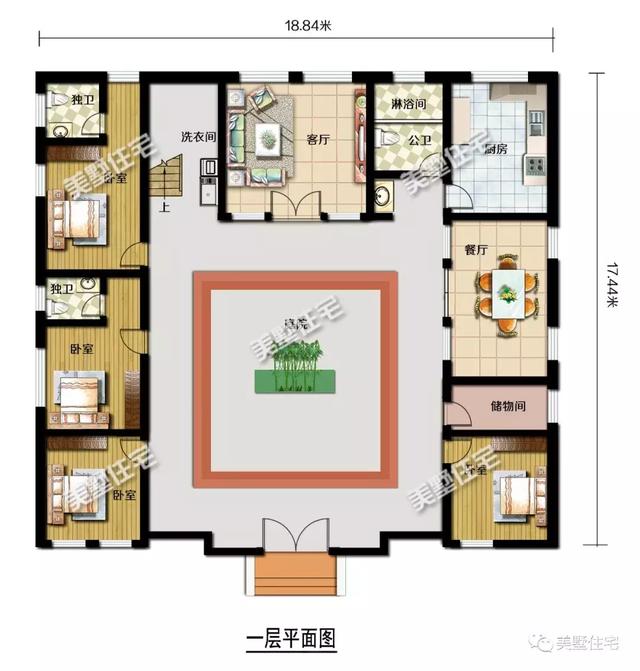 典雅中式別墅設(shè)計(jì)圖，上有露臺(tái)，下有庭院，這才是中國最美的房子！