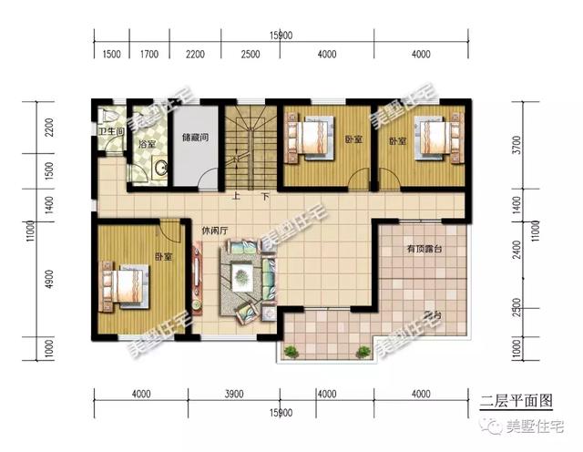 二層新中式別墅設(shè)計圖，內(nèi)設(shè)神臺，有品位還接地氣