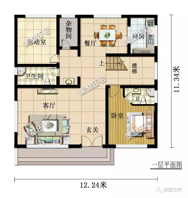 現(xiàn)代風(fēng)美墅設(shè)計(jì)圖，清爽簡(jiǎn)約，建一棟有面兒又有范兒