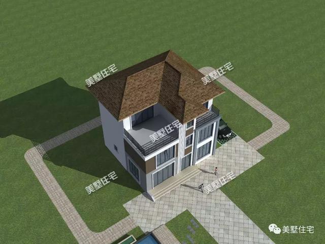 現(xiàn)代風(fēng)美墅設(shè)計(jì)圖，清爽簡(jiǎn)約，建一棟有面兒又有范兒