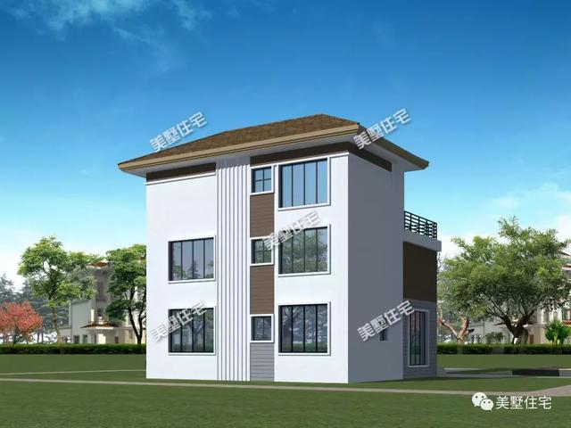 現(xiàn)代風(fēng)美墅設(shè)計(jì)圖，清爽簡(jiǎn)約，建一棟有面兒又有范兒