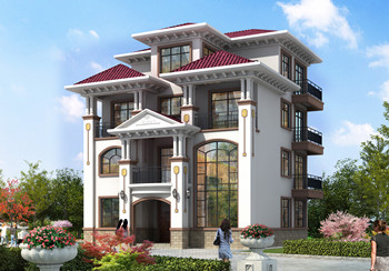 2025新款農(nóng)村四層別墅設(shè)計(jì)圖紙戶(hù)型圖，帶挑空客廳