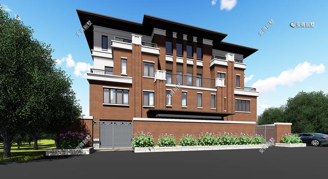 4層兄弟雙拼別墅設(shè)計(jì)圖，新中式建筑挑空大客廳設(shè)計(jì)，經(jīng)典霸氣！