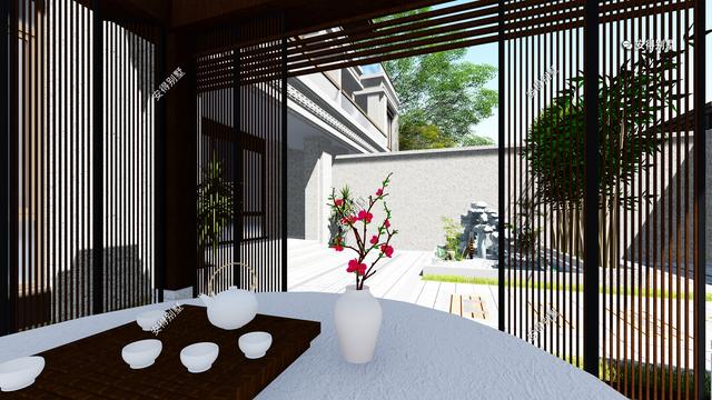 新中式的雙拼別墅設(shè)計(jì)圖，建筑造型盡顯高端，兄弟這樣建房才叫豪宅。