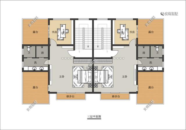 新中式的雙拼別墅設(shè)計(jì)圖，建筑造型盡顯高端，兄弟這樣建房才叫豪宅。