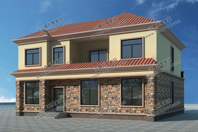 外觀漂亮的二層小別墅設(shè)計(jì)圖，造價(jià)30萬左右，復(fù)式布局最受歡迎