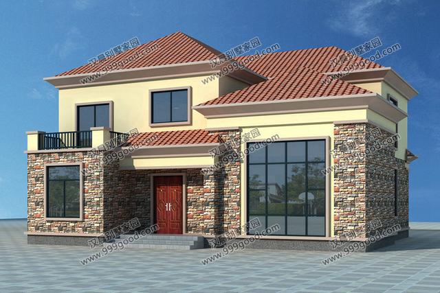 外觀漂亮的二層小別墅設(shè)計(jì)圖，造價(jià)30萬左右，復(fù)式布局最受歡迎