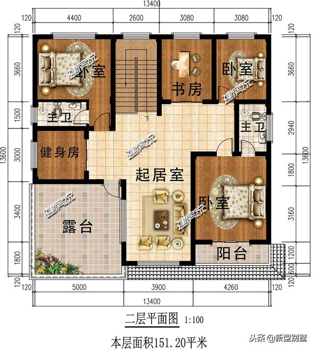 這棟經(jīng)典別墅設(shè)計(jì)圖，讓你一家日子紅紅火火