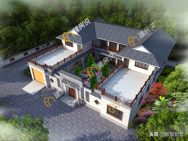 經(jīng)典四合院設(shè)計圖，60萬開建，還配套了大車庫，身份的象征