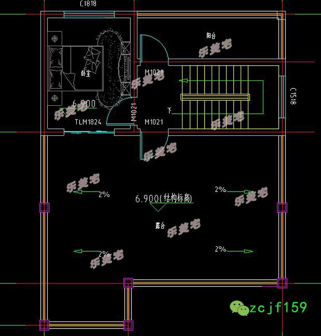 二層半農(nóng)村自建房大露臺設(shè)計圖，經(jīng)濟實用采光好
