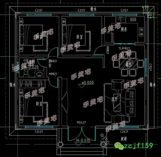 新農(nóng)村一層自建房設(shè)計圖紙，造價經(jīng)濟實惠，美觀大方