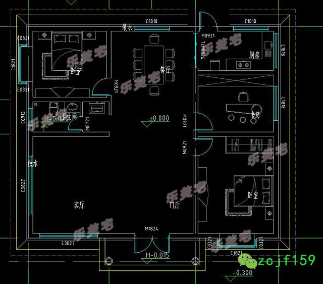 新農(nóng)村一層自建房設(shè)計圖紙，造價經(jīng)濟實惠，美觀大方