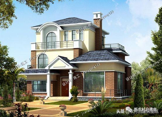 三層別墅設(shè)計(jì)圖占地150平，可獨(dú)棟可雙拼，造價(jià)也非常經(jīng)濟(jì)適用