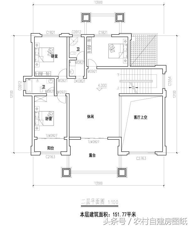 5款帶堂屋農(nóng)村別墅設(shè)計(jì)圖，二層三層都有，適合不同需求的家族建房使用