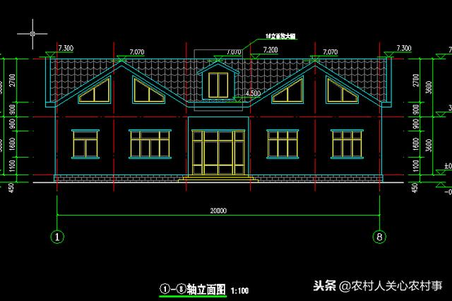農(nóng)村一層帶閣樓房屋設計圖，一層別墅一樣也可以很大氣