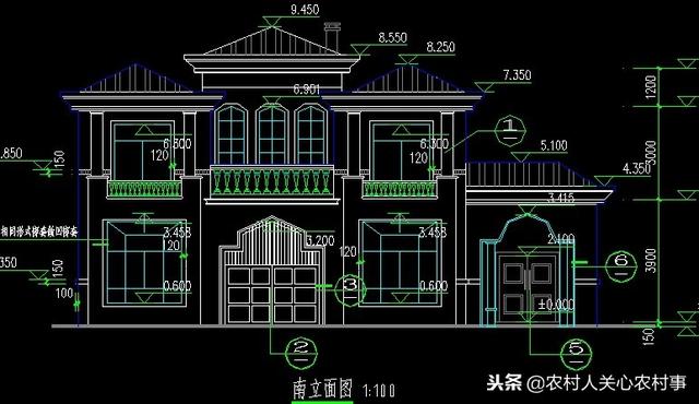 現(xiàn)代豪華兩層別墅設(shè)計圖，外觀造型較古典淡雅，創(chuàng)新設(shè)計，方正實用