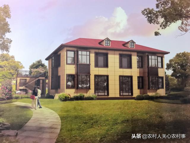 現(xiàn)代風(fēng)格二層簡(jiǎn)歐別墅設(shè)計(jì)圖，外觀造型簡(jiǎn)約大方