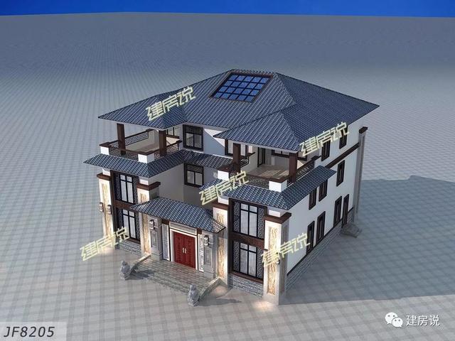 新中式別墅設(shè)計圖，風景先生都說好，越住越有錢