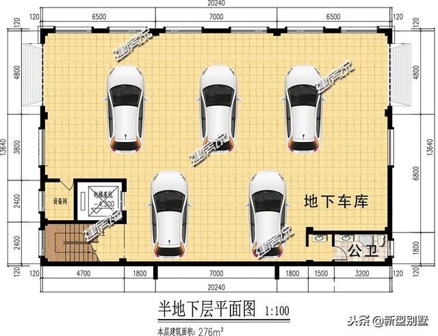 2024新款別墅設(shè)計圖，配套地下車庫，電梯，這別墅真享受