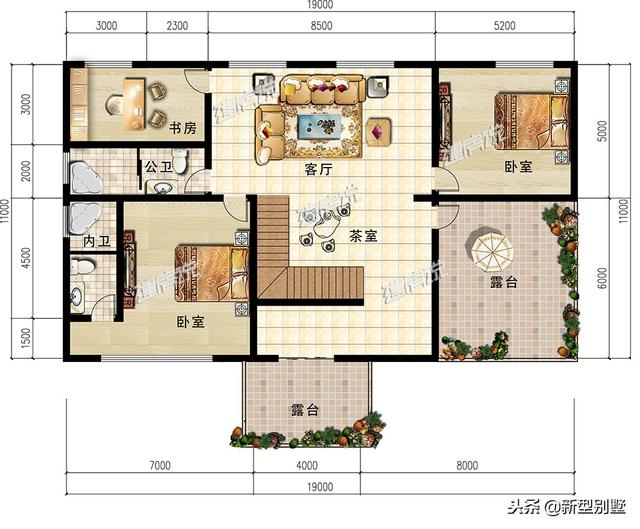 清晰脫俗二層簡約歐式別墅設(shè)計(jì)圖，在村里絕對是頭一棟